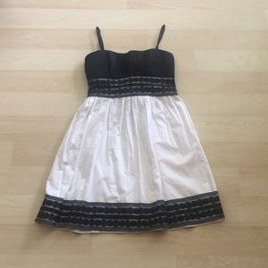 Girls formal white and black dress